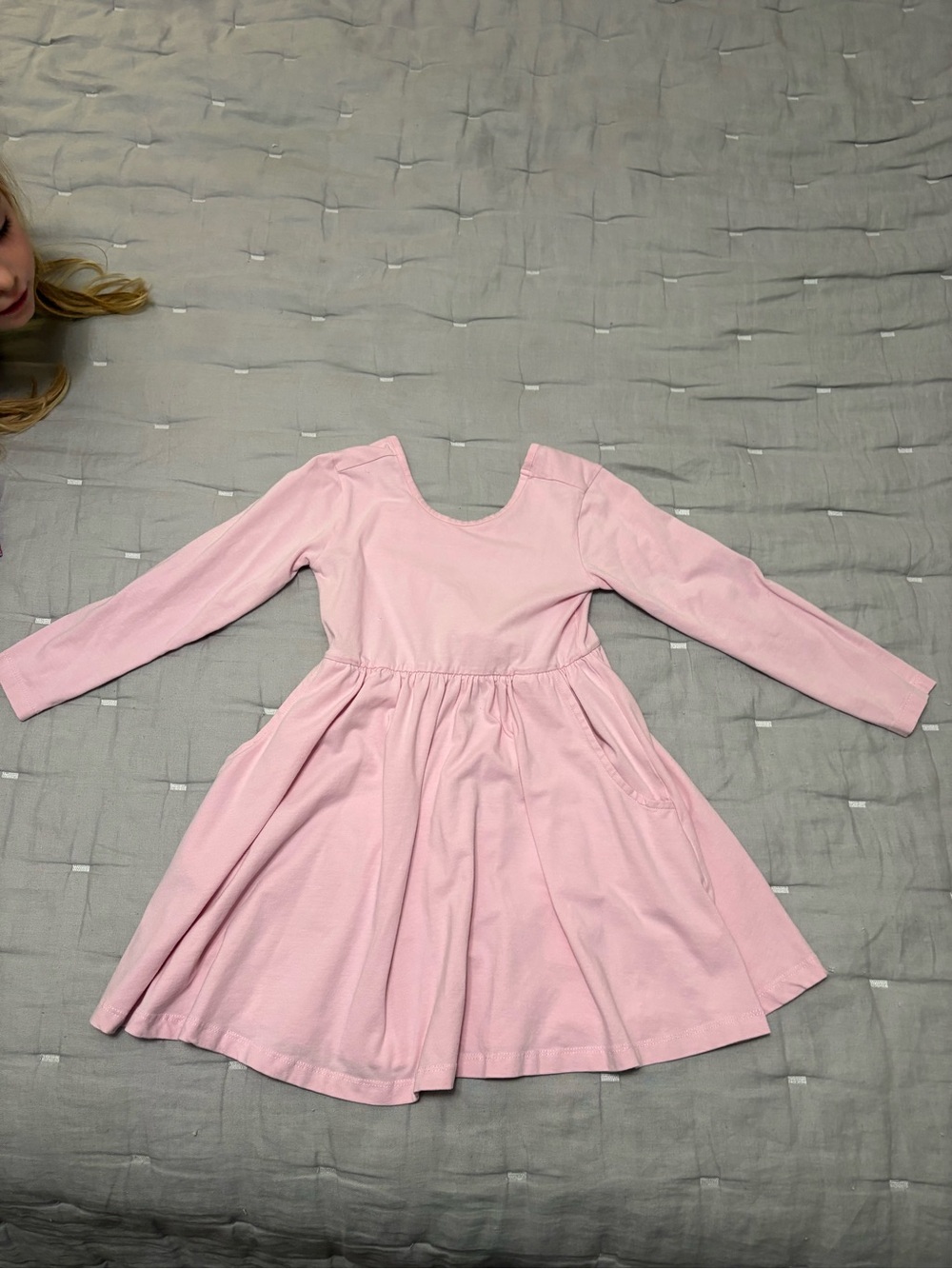 Ruffle Butts Long-Sleeve Pink Twirl Dress